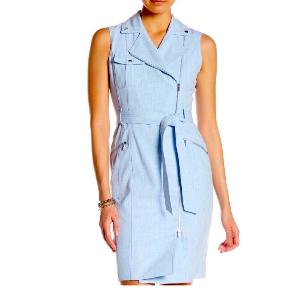 Calvin Klein size 10 Moto dress NWT -form fitting
